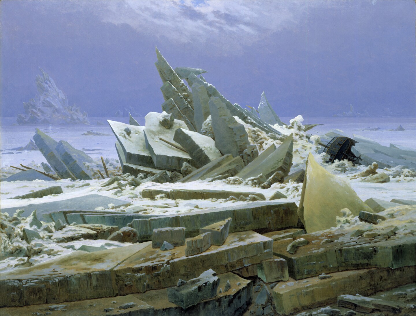 Caspar David Friedrich (1774–1840) Das Eismeer, 1823/24 Öl auf Leinwand, 96,7 x 126,9 cm Hamburger Kunsthalle © Hamburger Kunsthalle / bpk Foto: Elke Walford