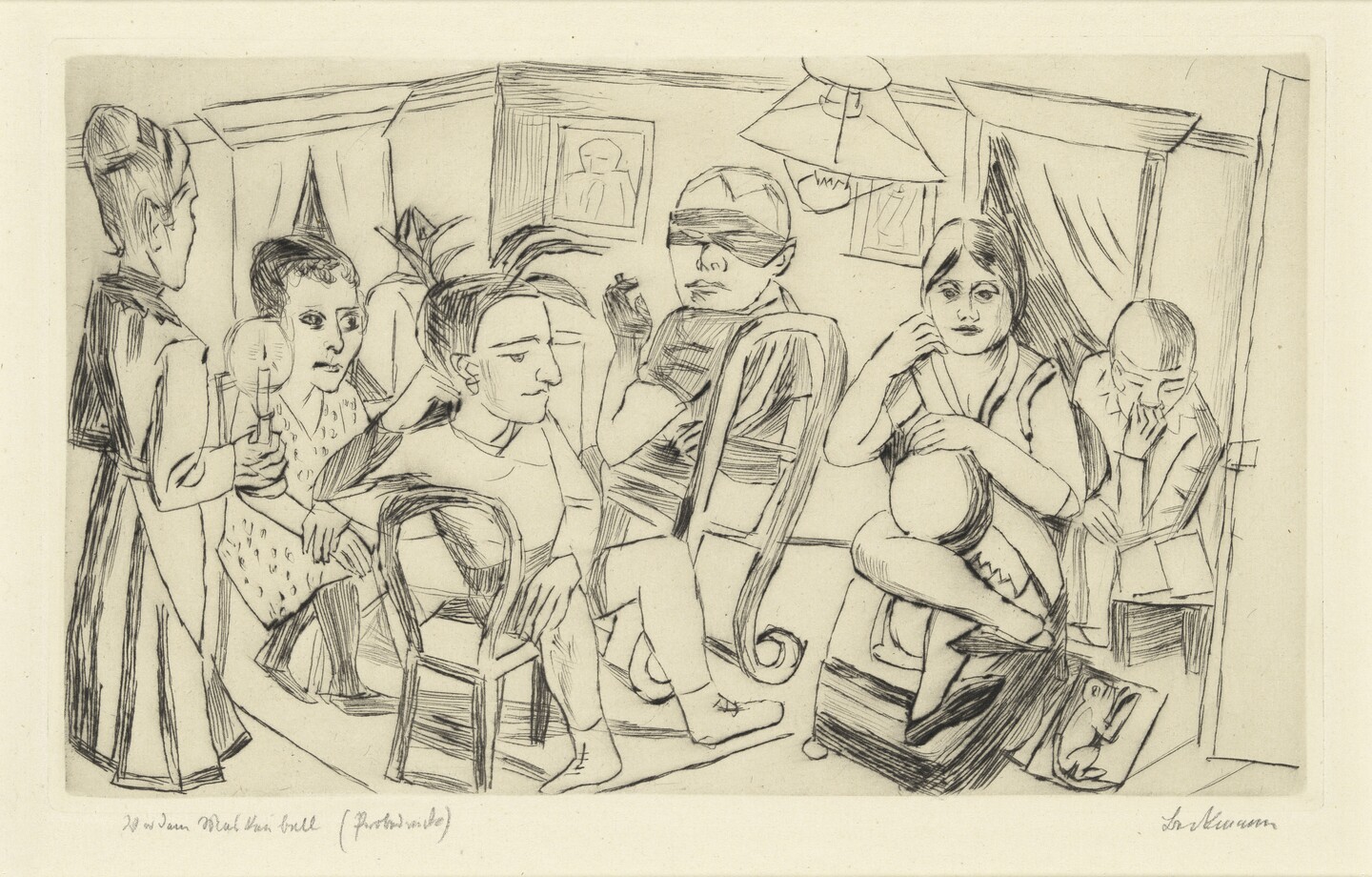 Max Beckmann, Vor dem Maskenball, 1923, © SHK / Hamburger Kunsthalle / bpk, Foto: Christoph Irrgang