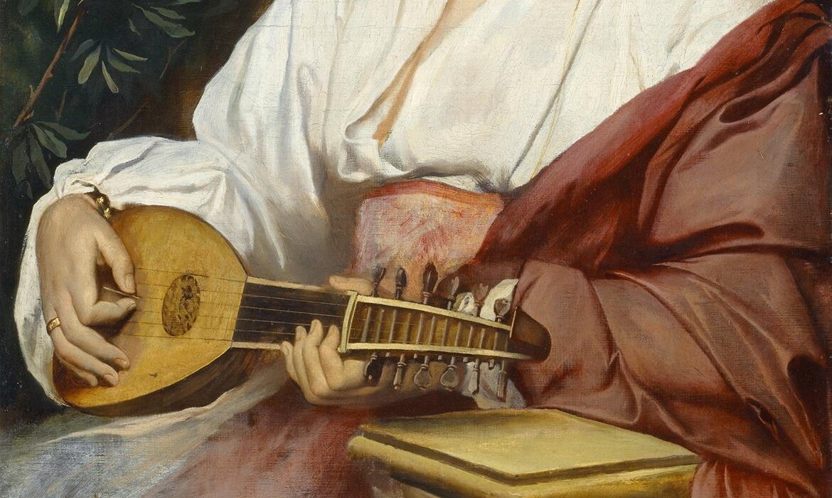  Anselm Feuerbach, Mandolinenspielerin (1829-1880), Detail,© Hamburger Kunsthalle / bpk Foto: Elke Walford