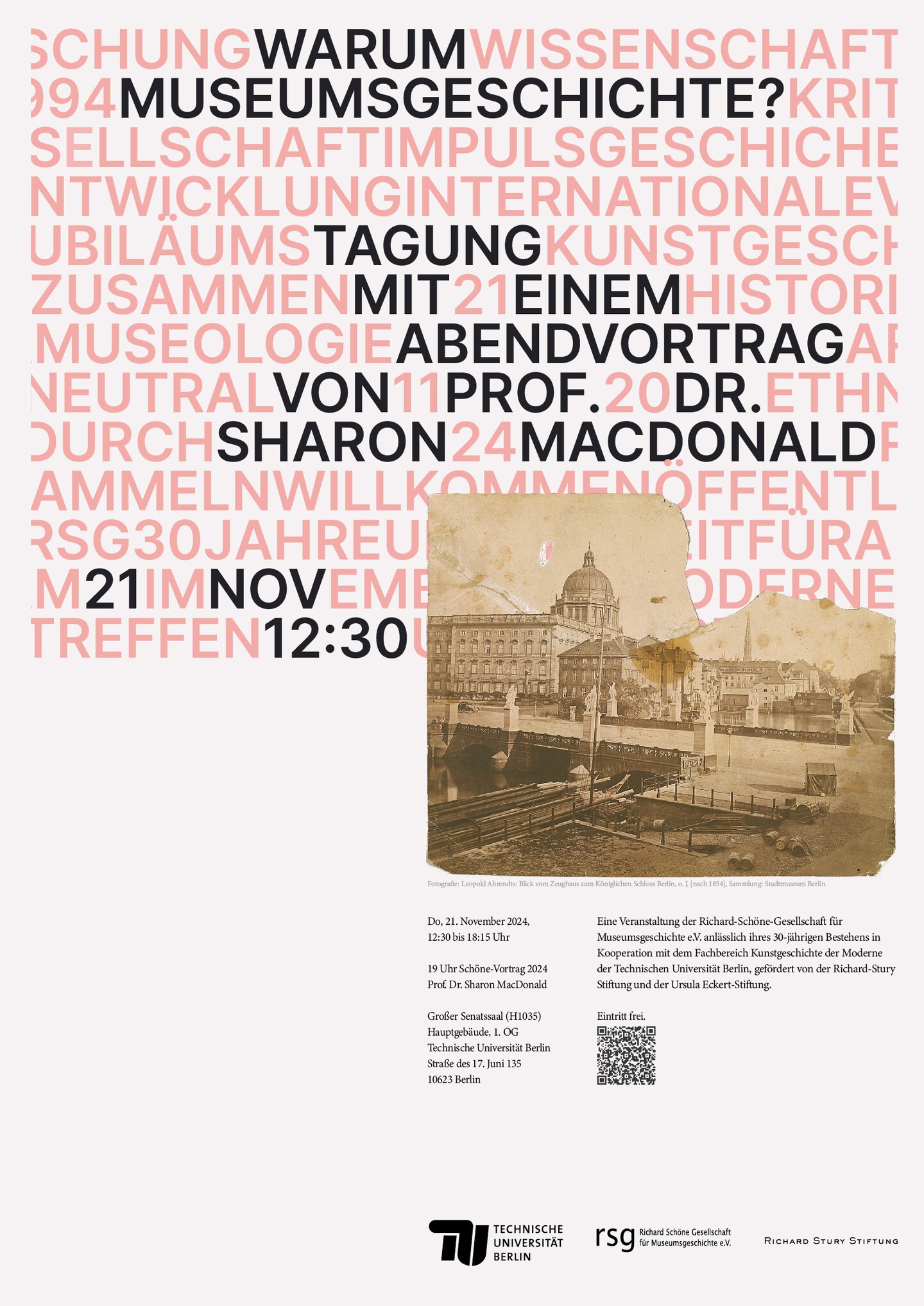 Ankündigungsplakat Warum Museumsgeschichte?