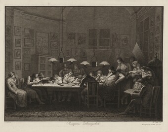 Giulio Tomba, Stecher (um 1780–1841), Felice Giani, Zeichner (1758–1823) Rosaspinas's Zeichenschule, 1811, Hamburger Kunsthalle, Kupferstichkabinett © Hamburger Kunsthalle / bpk
