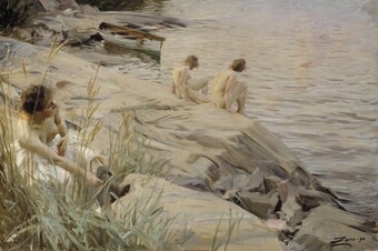 Anders Zorn (1860–1920), Im Freien, 1890, Öl auf Leinwand, 69 x 101,5 cm, Ateneum Art Museum, Helsinki, © Foto: Finnish National Gallery / Hannu Aaltonen Anders Zorn (1860–1920), Im Freien, 1890, Öl auf Leinwand, 69 x 101,5 cm, Ateneum Art Museum, Helsinki, © Foto: Finnish National Gallery / Hannu Aaltonen
