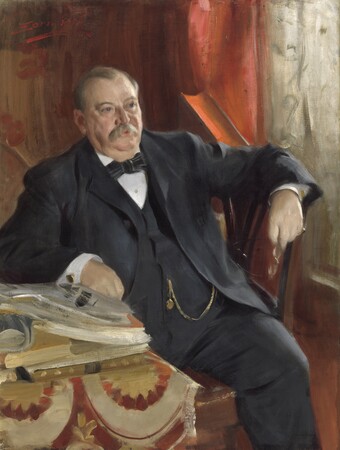 Anders Zorn (1860–1920), Stephen Grover Cleveland, 1899, Öl auf Leinwand, 122 x 91,5 cm, National Portrait Gallery, Smithsonian Institution, Washington Schenkung des Reverends Thomas G. Cleveland Anders Zorn (1860–1920), Stephen Grover Cleveland, 1899, Öl auf Leinwand, 122 x 91,5 cm, National Portrait Gallery, Smithsonian Institution, Washington Schenkung des Reverends Thomas G. Cleveland