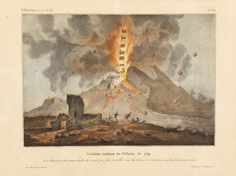 Auguste Desperet (1804–1865)  Dritter Ausbruch des Vulkans von 1789, 1833, Privatsammlung, Hamburg Auguste Desperet (1804–1865)  Dritter Ausbruch des Vulkans von 1789, 1833, Privatsammlung, Hamburg