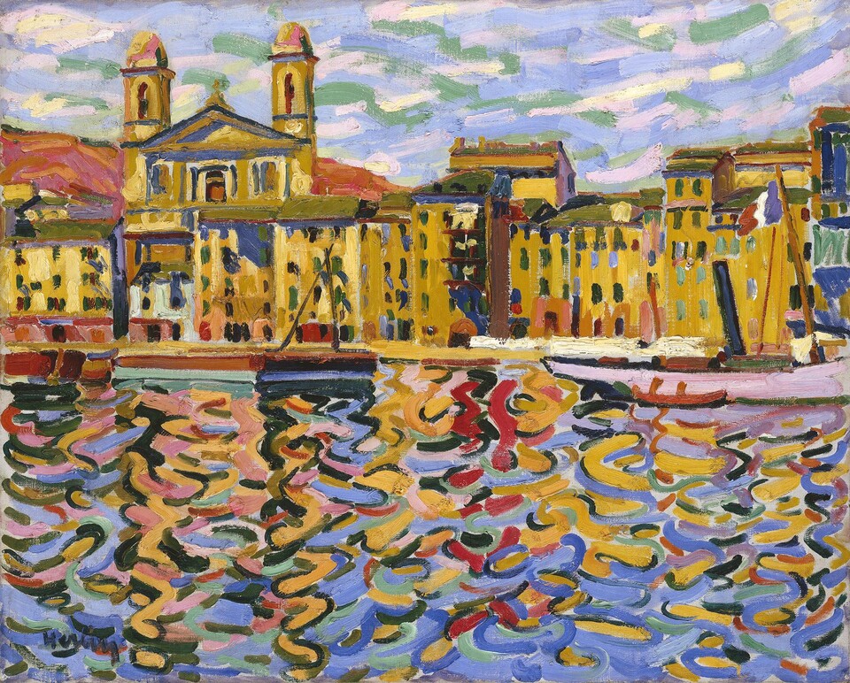 Auguste Herbin (1882 - 1960) Der Hafen von Bastia, 1907 Öl auf Leinwand 65 cm x 81 cm Hamburger Kunsthalle Hamburger Kunsthalle / bpk © VG Bild-Kunst, Bonn 2025 Foto: Elke Walford Auguste Herbin (1882 - 1960) Der Hafen von Bastia, 1907 Öl auf Leinwand 65 cm x 81 cm Hamburger Kunsthalle Hamburger Kunsthalle / bpk © VG Bild-Kunst, Bonn 2025 Foto: Elke Walford
