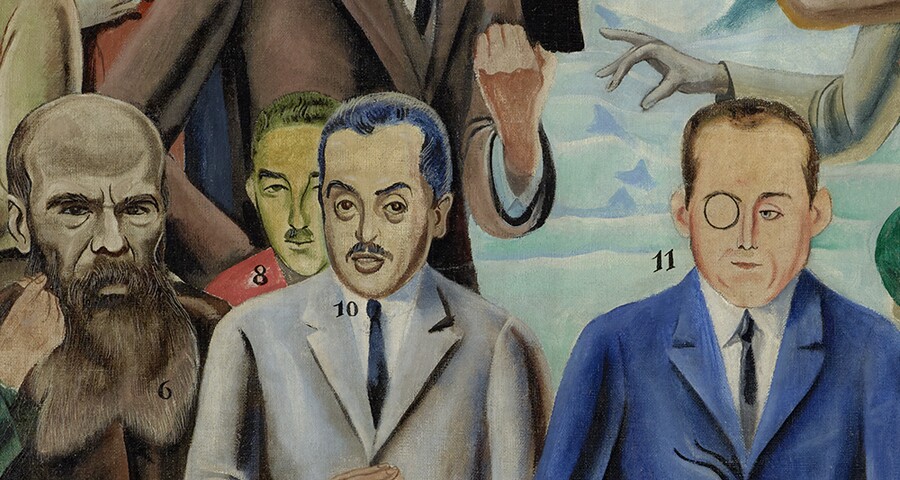 Max Ernst (1891–1976) Das Rendezvous der Freunde (Au rendezvous des amis), 1922 Öl auf Leinwand, 130 x 195 cm Museum Ludwig / Erworben mit Unterstützung des Landes Nordrhein- Westfalen 1971 © Rheinisches Bildarchiv Köln © VG Bild-Kunst, Bonn 2025 Max Ernst (1891–1976) Das Rendezvous der Freunde (Au rendezvous des amis), 1922 Öl auf Leinwand, 130 x 195 cm Museum Ludwig / Erworben mit Unterstützung des Landes Nordrhein- Westfalen 1971 © Rheinisches Bildarchiv Köln © VG Bild-Kunst, Bonn 2025