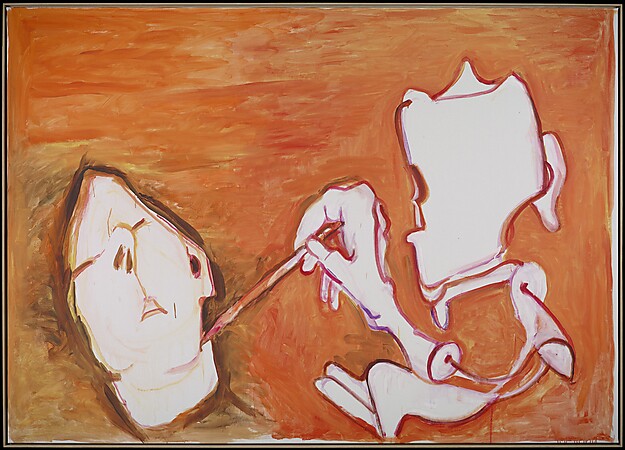 Maria Lassnig (1919-2014) Vom Tode gezeichnet, 2011 Öl auf Leinwand, 150 x 210 cm Köln, Museum Ludwig © Maria Lassnig Stiftung / VG Bild-Kunst, Bonn 2026 Historisches Archiv der Stadt Köln mit Rheinischem Bildarchiv, Sabrina Walz, (rba_d039370_01)